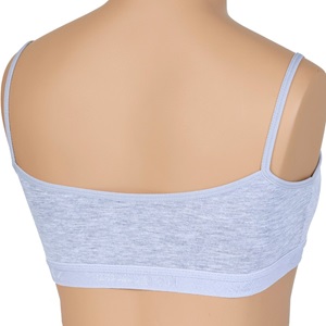 Dondeza 419 Düz İp Askı Pedli Büstiyer - Gri - L-XL