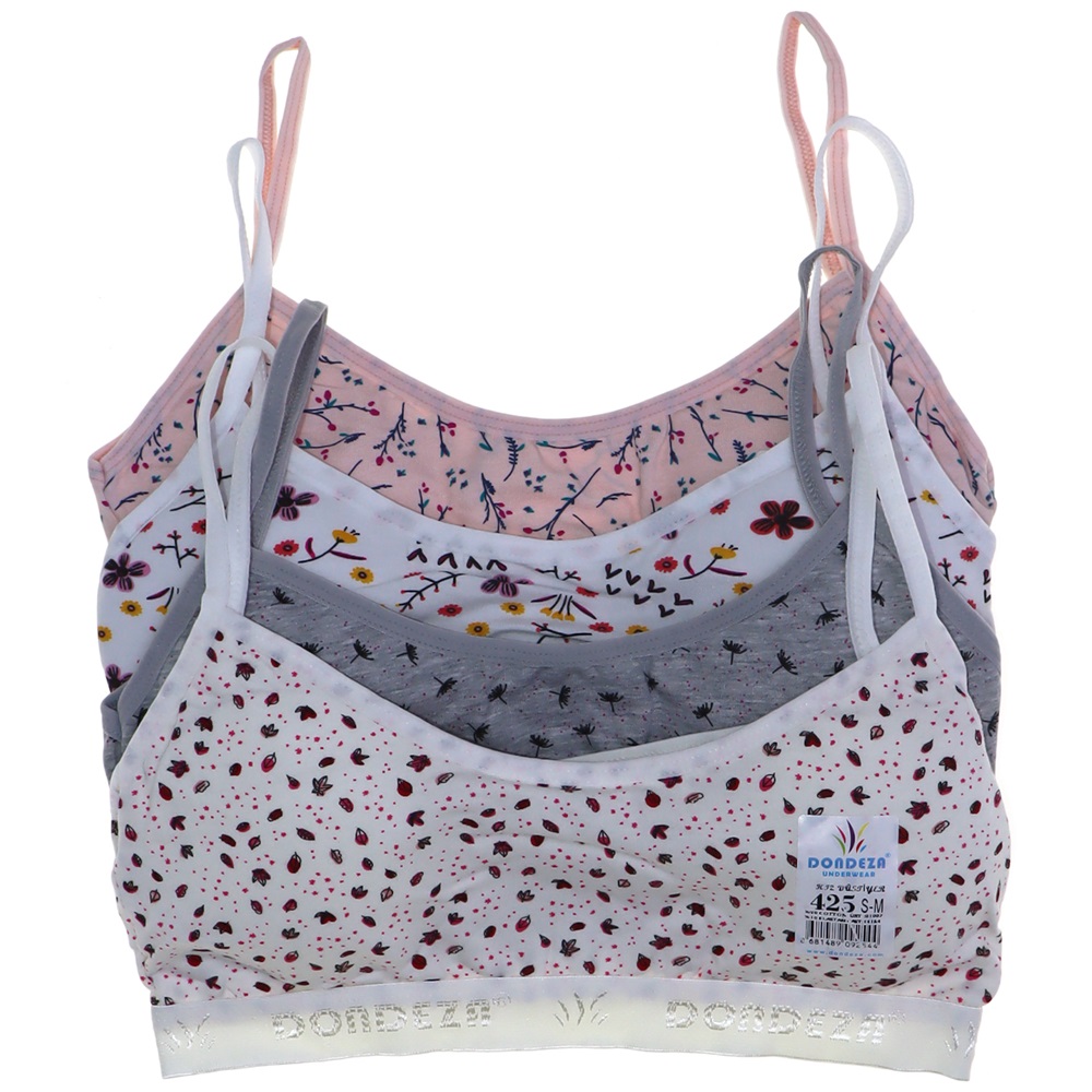 Dondeza 425 Desenli Pedli İp Askılı Büstiyer - Karışık Renk