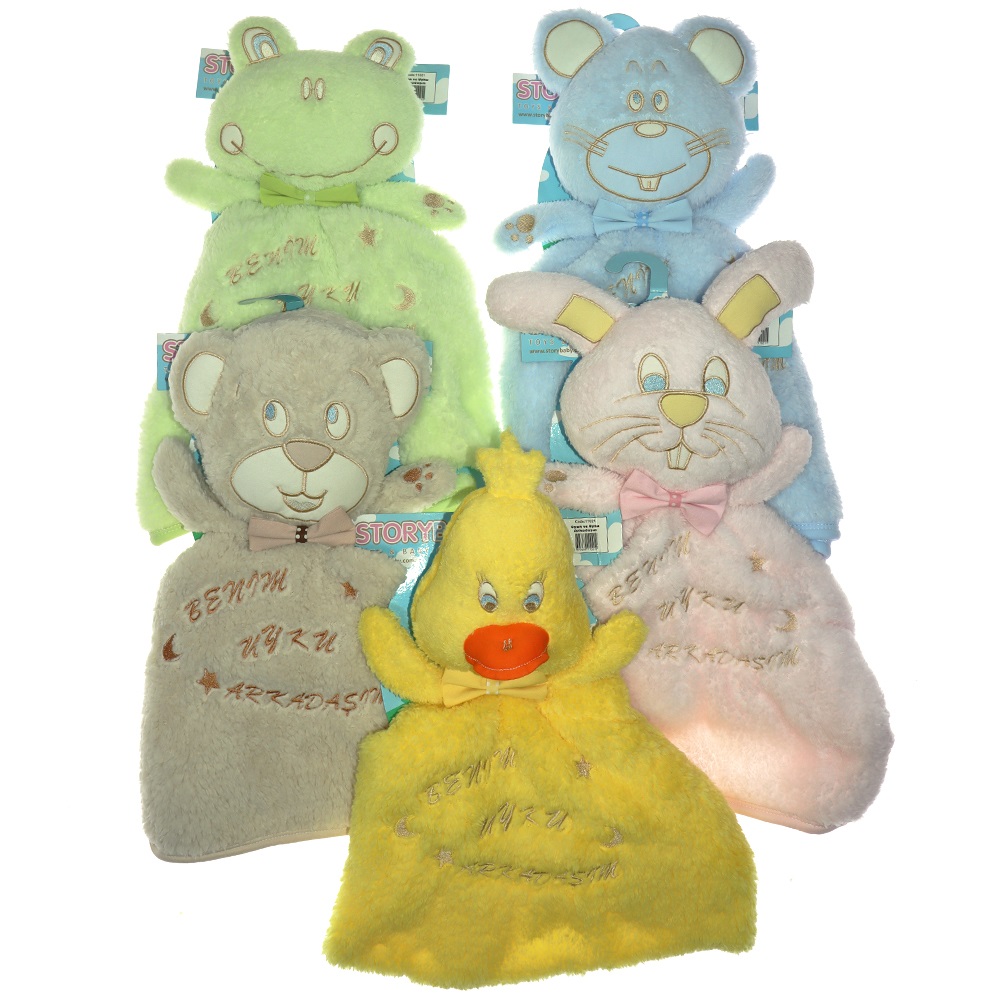 Story Baby 11-021 Bebe Peluş Figürlü Oyun Arkadaşı - Fıstık Yeşili - PAKET İÇİ TEK RENK