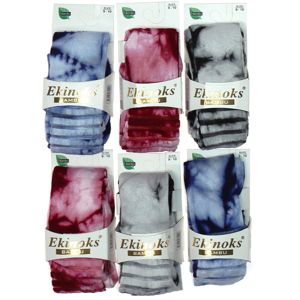 Ekinoks Kız Çocuk Mikro Bambu Simli Külotlu Çorap - Karışık Renk