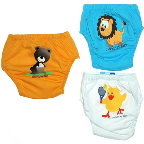 Poopes 7-031 Erkek Çocuk Bas.Büyük Beden Alıştırma Külotu 3-4 Yaş - Karışık Renk - 3-YAŞ