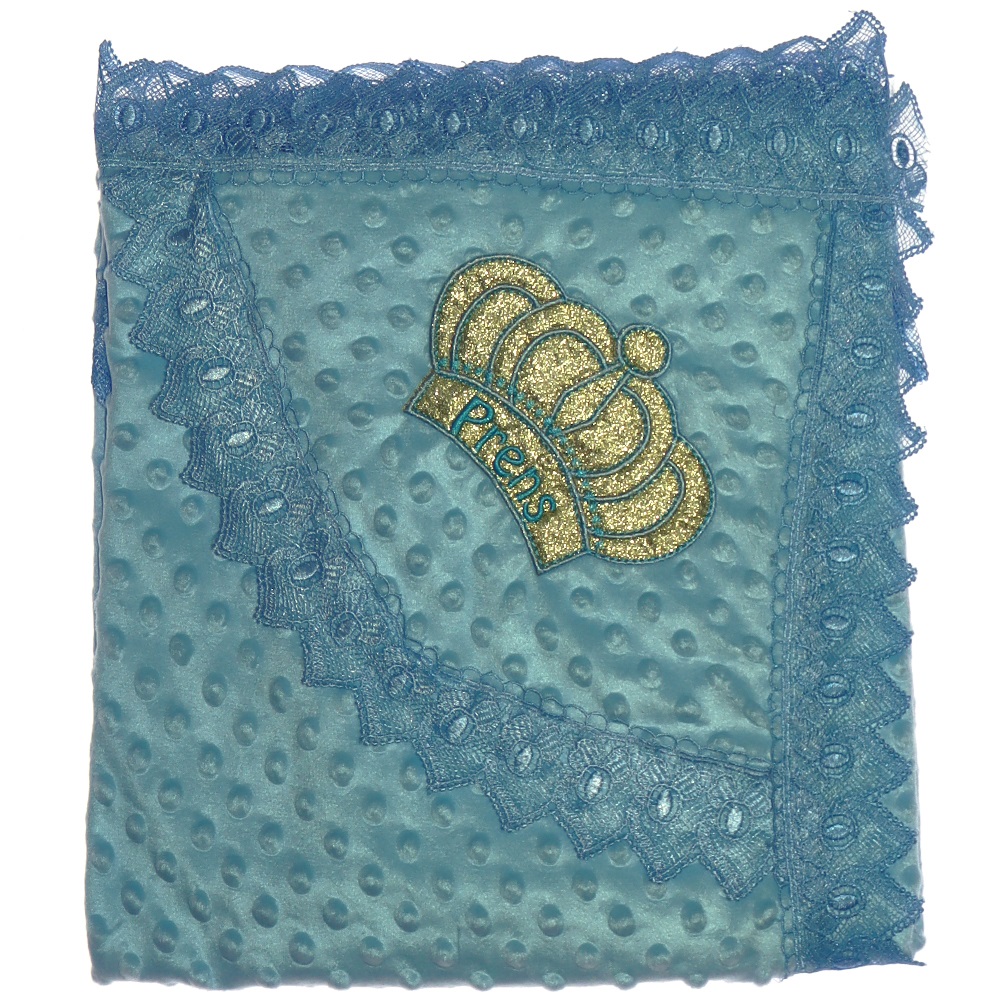 Bebiş 1127 Bebe Welsoft Nohutlu Prens Taçlı Fistolu Nakışlı Battaniye 0-1 Yaş- Mavi - 0-1 YAŞ