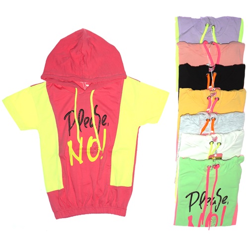 Pembe Life 5131 Kız Çocuk Please No Baskılı Taşlı Tişört 9-12 Yaş