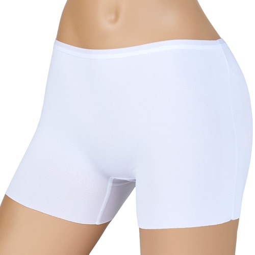 Deza 5038 Bayan Micro Dikişsiz İz Yapmaz Düz Boxer - Beyaz - M