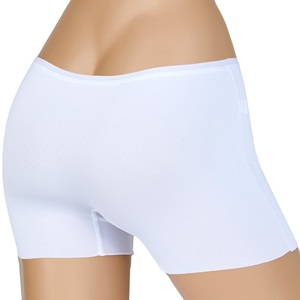 Deza 5038 Bayan Micro Dikişsiz İz Yapmaz Düz Boxer - Beyaz - XL