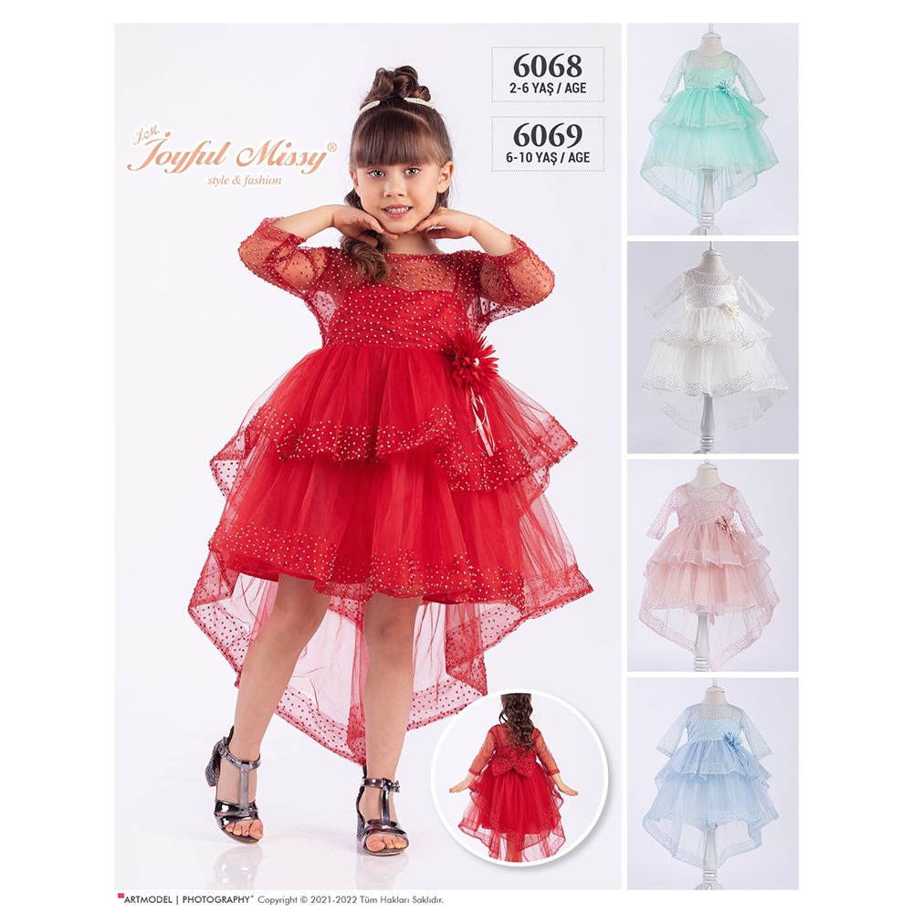 Joyful 6068 Kız Çocuk Abiye 2-6 Yaş