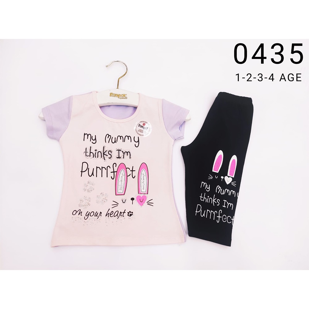 Pampal 0435 Kız Çocuk Tavşan Bas. Taytlı Takım 1-4 Yaş