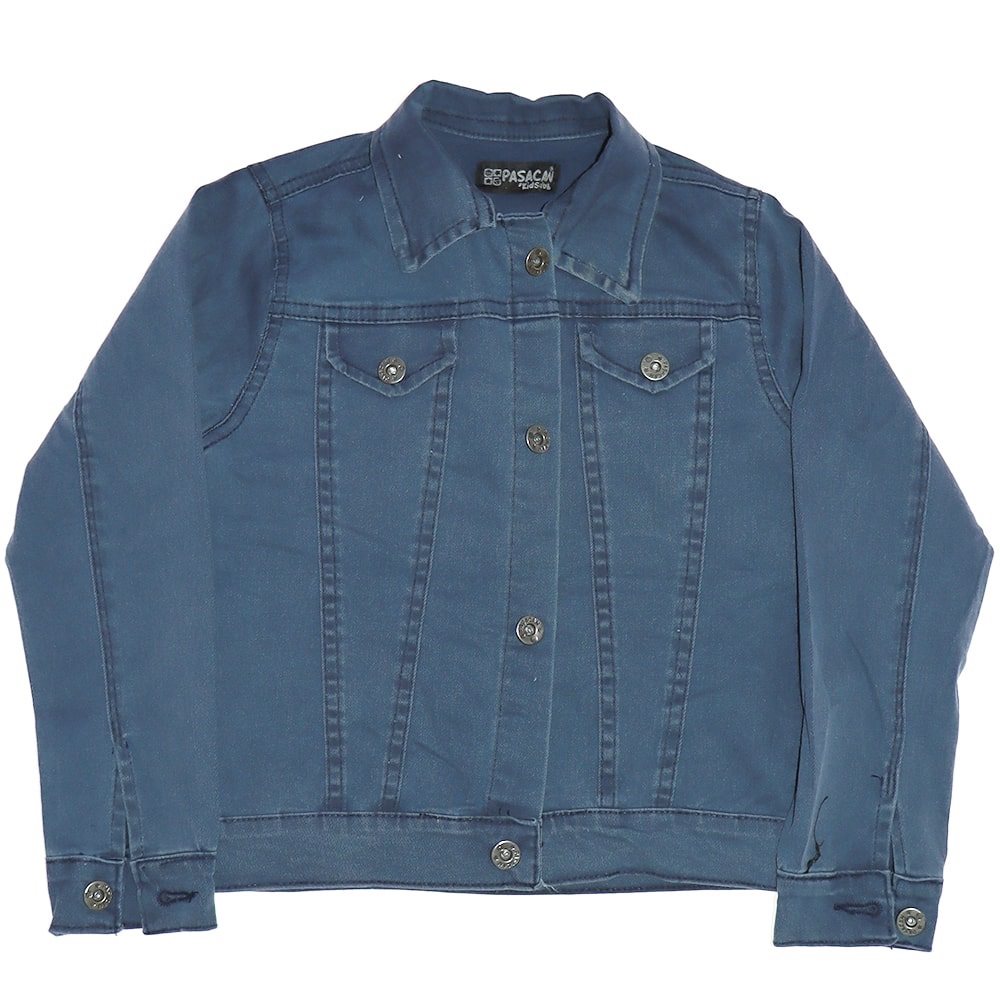 Paşacan 50780-2 Erkek Çocuk China Düğmeli Kot Ceket 8-12 Yaş