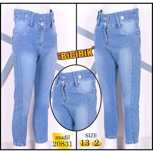 Bicirik 20831 Kız Çocuk GarsonLikralı Lastikli Kot Pantolon 10-13 Yaş