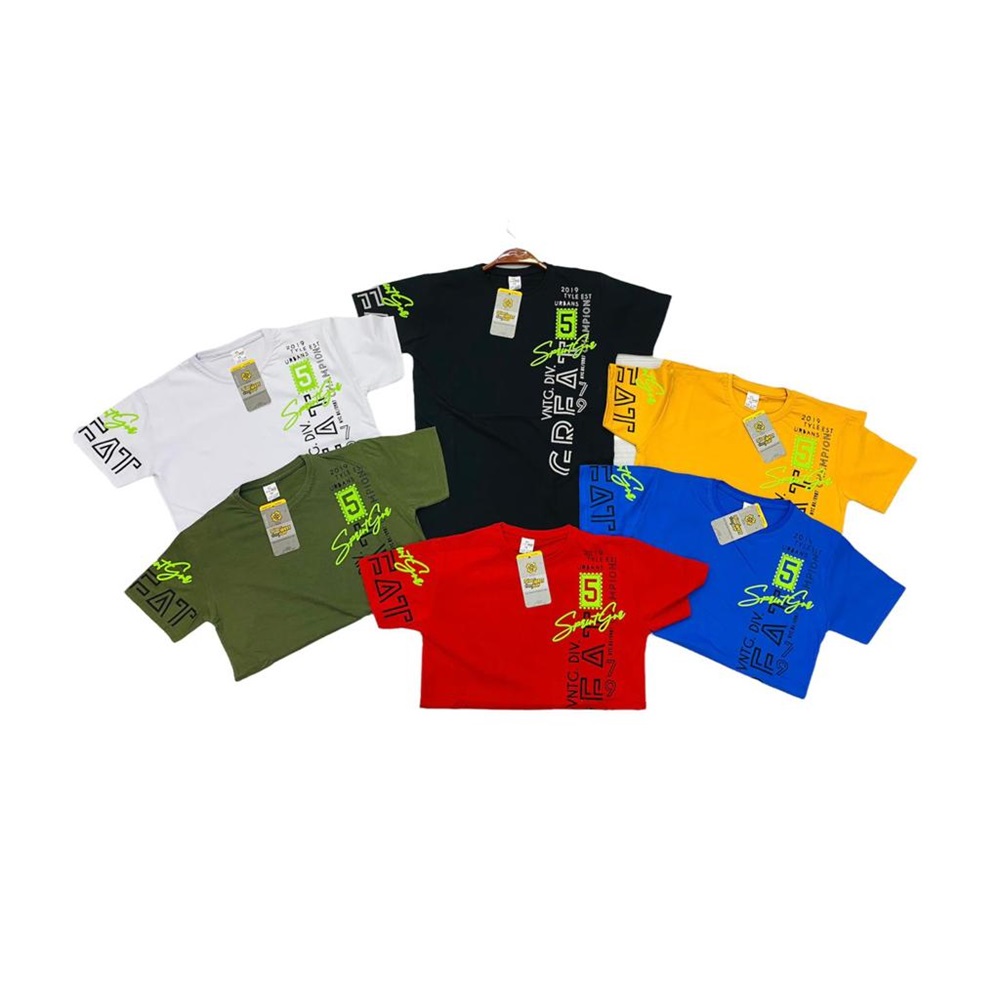 Şiar Erkek Çocuk Sıfır Yaka 5 Spsurty Baskılı Penye Tişört 9-12 Yaş - Sarı - 9-12 YAŞ