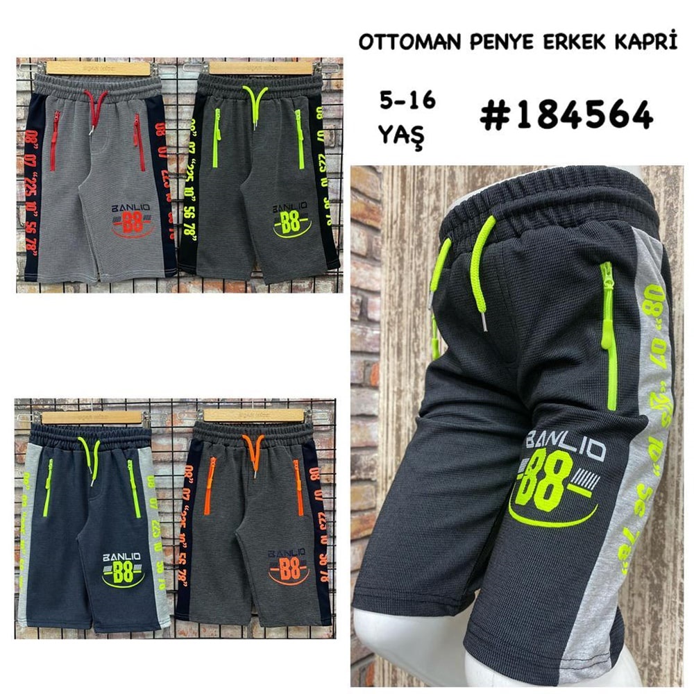 Uçar 184564-1 Erkek Çocuk Ottoman Yan. Gar. Fer. Bas. Kapri 5-8 Yaş - Gri - 5-6-7-8 YAŞ