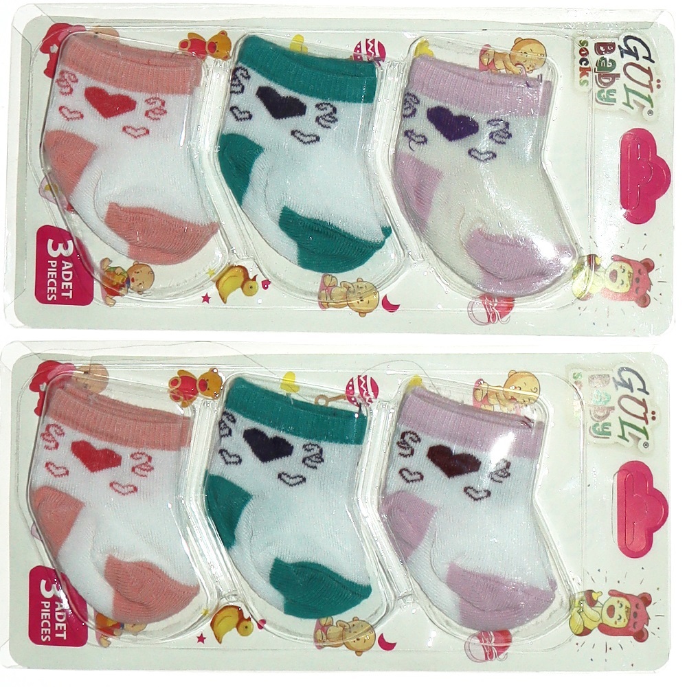 Gül Baby 0581 Kız Bebe Desenli Likralı Soket Çorap