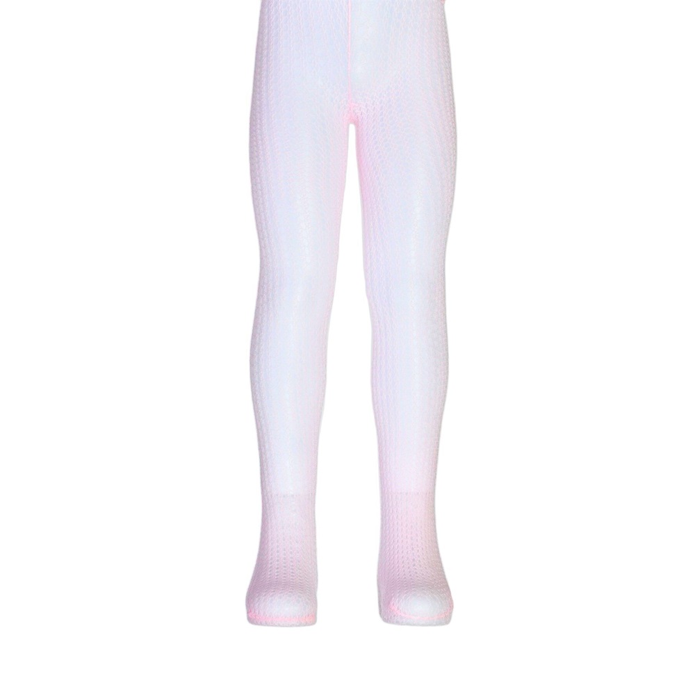 Dore 10715 Kız Çocuk Dantel Örümcek File Külotlu Çorap - Ekru