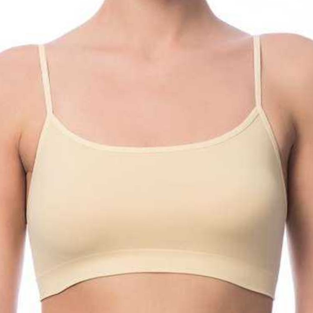 Nbb 2415 Bayan İnce Askılı Dikişsiz Büstiyer - Ten - M