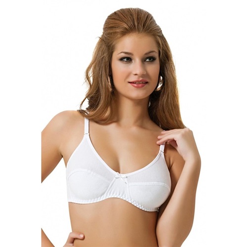 Nbb 1180 Bayan Desteksiz Toparlayıcı Penye Sütyen - Beyaz - 75