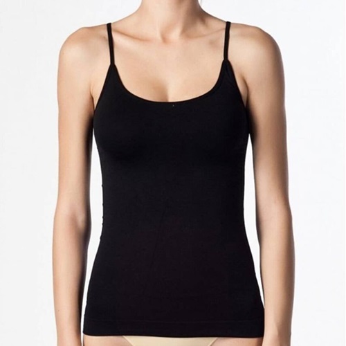 Nbb 2433 Bayan Takdel Dikişsiz İp Askılı Atlet - Siyah - S