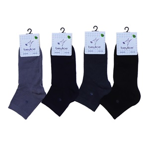 Beylice 2136 Erkek Bambu Dikişsiz Likralı Orta Konç Spor Patik Çorap - Karışık Renk