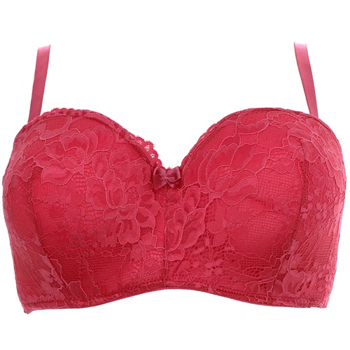 Billiza 2050 Bayan Dantelli Desteksiz Str.Lotus Sütyen 80-95 - Nar Çiçeği - 80-85-90-95