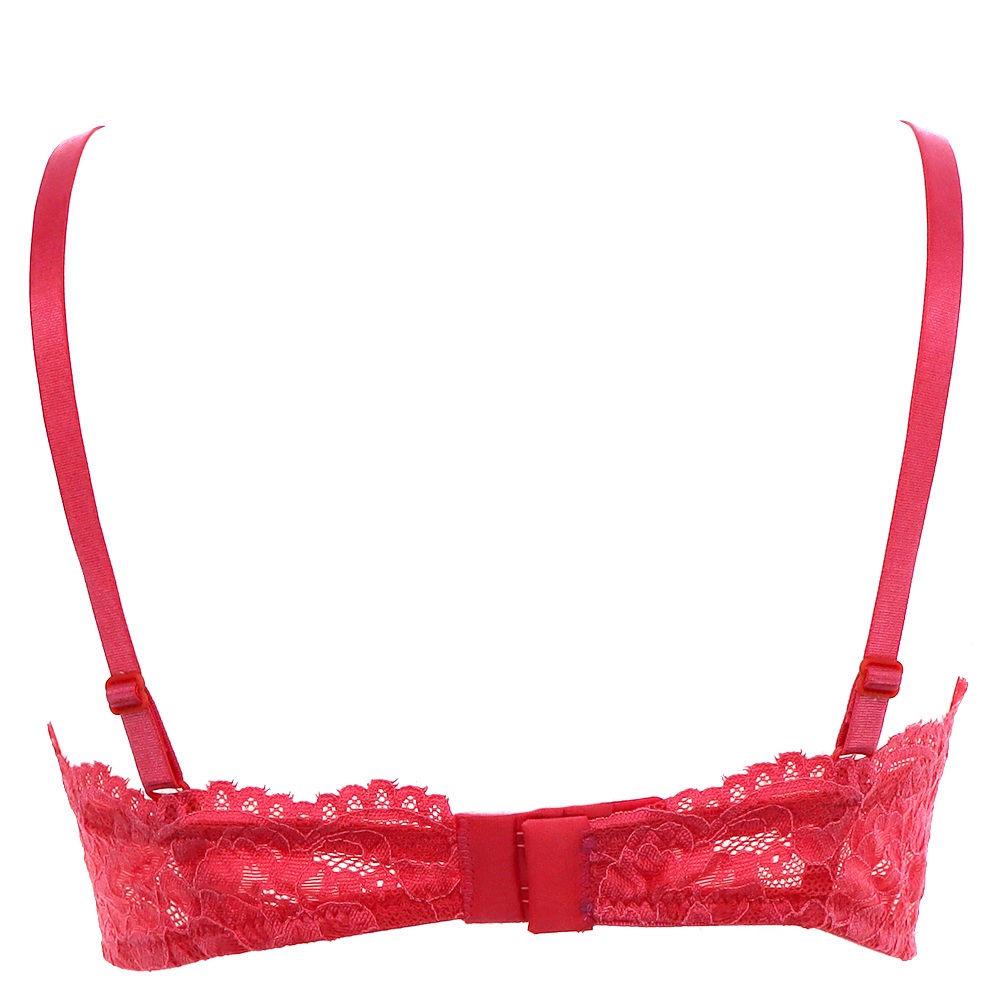 Billiza 2050 Bayan Dantelli Desteksiz Str.Lotus Sütyen 80-95 - Nar Çiçeği - 80-85-90-95