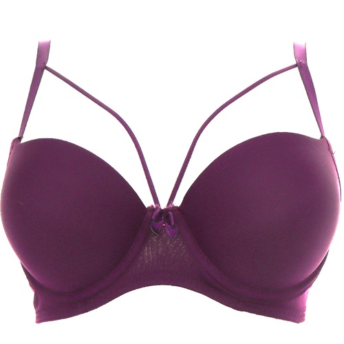 Billiza 2010 Bayan Double Dolgulu Telli Çapraz İpli Sütyen 75-90 - Mürdüm - 75-80-85-90