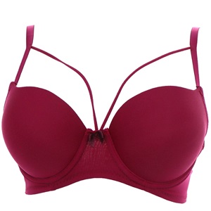 Billiza 2010 Bayan Double Dolgulu Telli Çapraz İpli Sütyen 75-90 - Vişne - 75-80-85-90