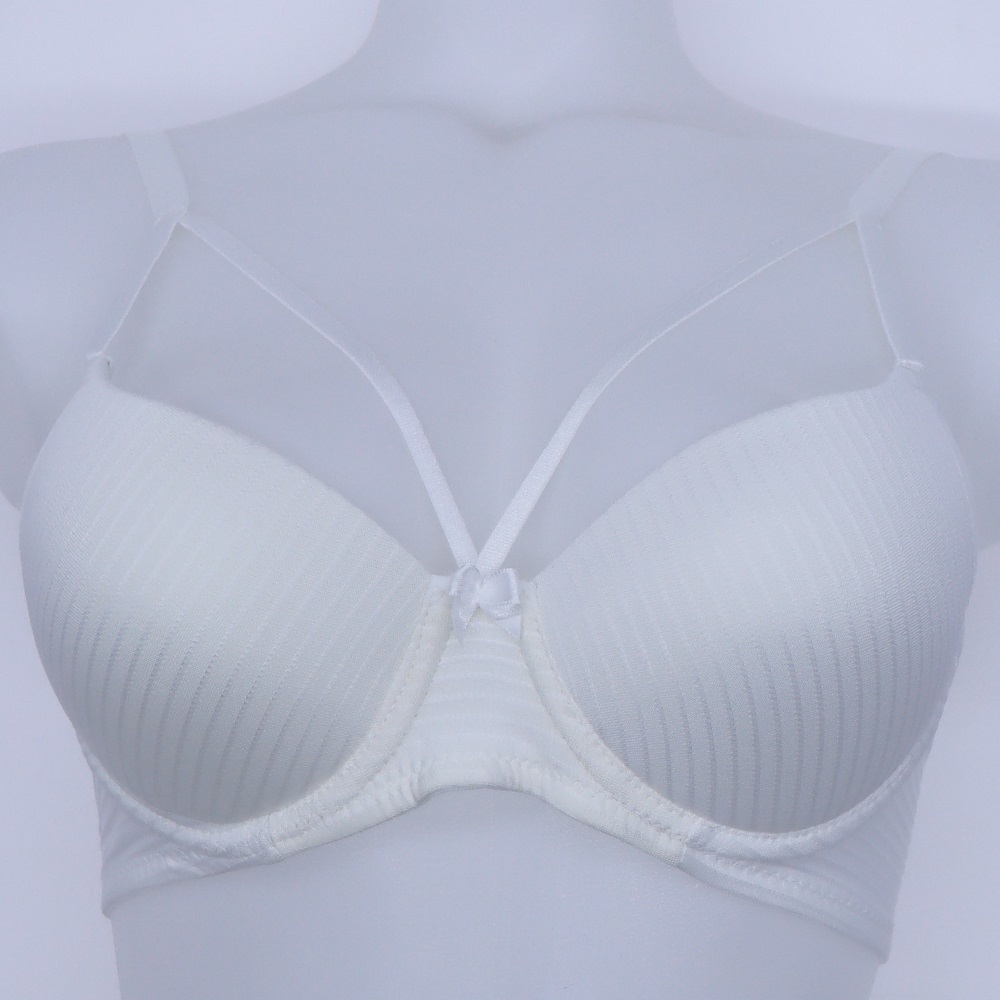 Billiza 2030 Bayan Çapraz Askılı Destekli Jakarlı Sütyen 75-90 - Ekru - 75-80-85-90