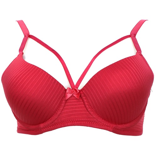 Billiza 2030 Bayan Çapraz Askılı Destekli Jakarlı Sütyen 75-90 - Nar Çiçeği - 75-80-85-90