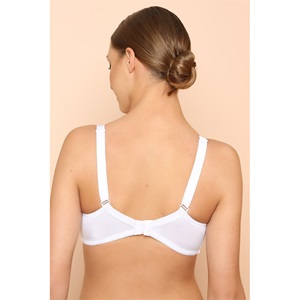 Nbb 352 Bayan Elastan Mikrofiber Toparlayıcı Dantelli Sütyen 75-95 - Beyaz - 75