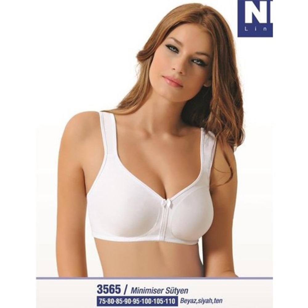 Nbb 3565 Bayan Dubleli Pamuklu Micro Toparlayıcı Sütyen 75-95 - Beyaz - 80