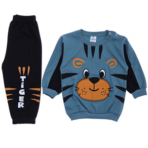 Çağkon 806 Erkek Çocuk Kaplanlı Baskılı İkili Takım 2 Yaş - Karışık Renk - 2 YAŞ