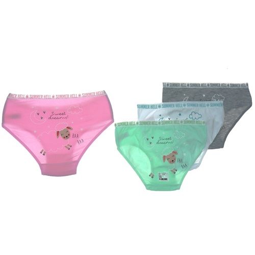 Koza 1010 Kız Baskılı Çocuk Külot - karışık renk - 7-9 YAŞ