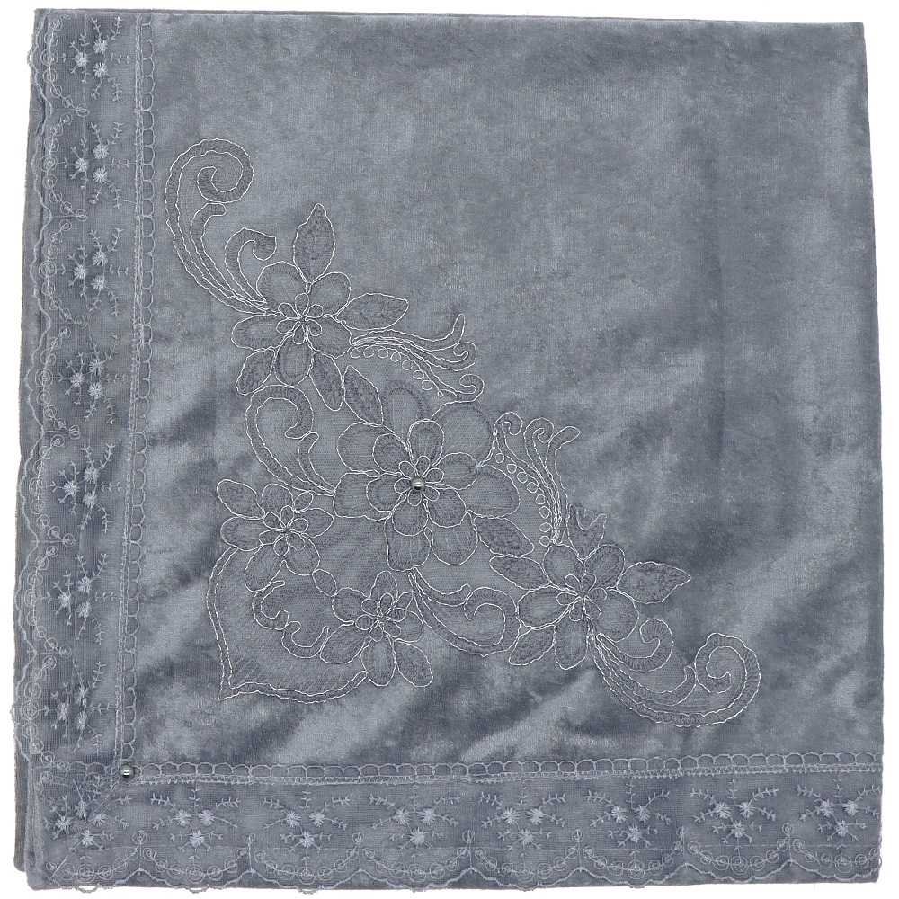 Havinland Kadife Güpürlü İncili Nakışlı Bohça