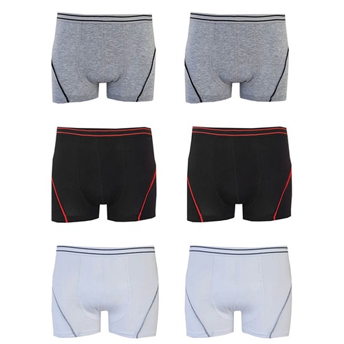 Tutku 0133 Erkek Çocuk Likralı Boxer - Gri - 5