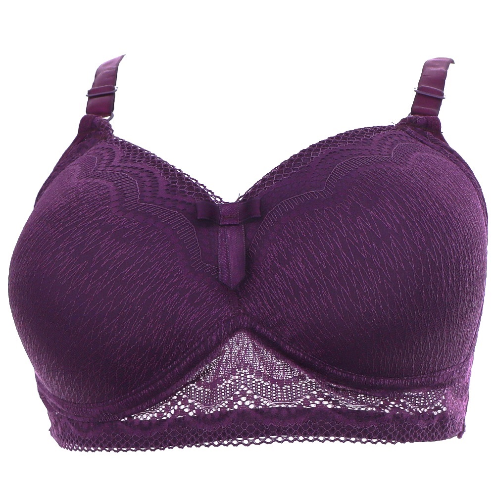 Aysemin ER5017-C Bayan Dantelli Desteksiz Toparlayıcı Sütyen 85-105-C - Mürdüm - 85-90-95-100-105