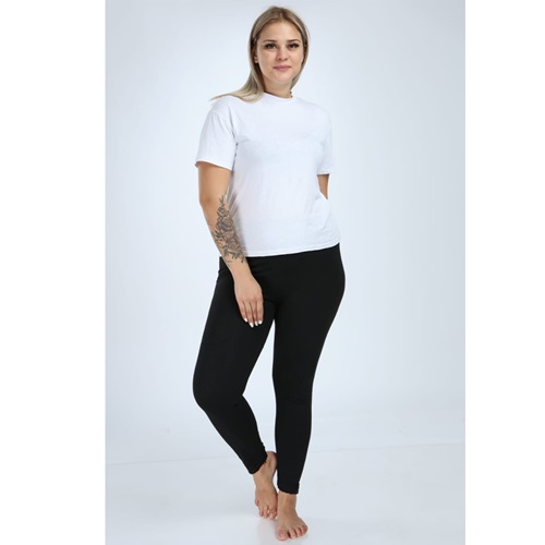 Hilal Yıldız HLY-09 Dantelli Penye Uzun Tayt XL