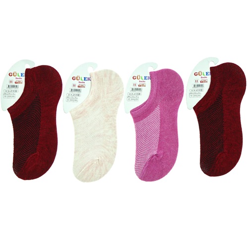 Gülek 6028 Kız Çocuk Likralı Sneakers Patik Çorap - Karışık Renk