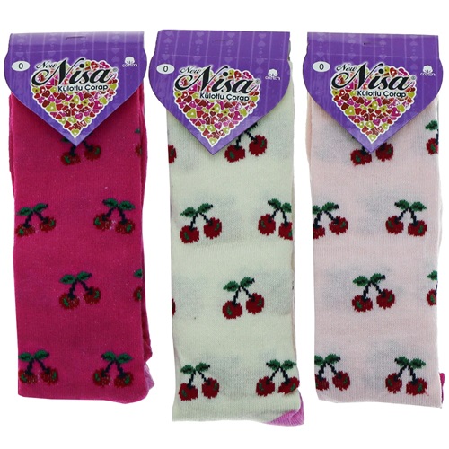 Nisa Kız Çocuk Likralı Desenli Külotlu Çorap - Karışık Renk