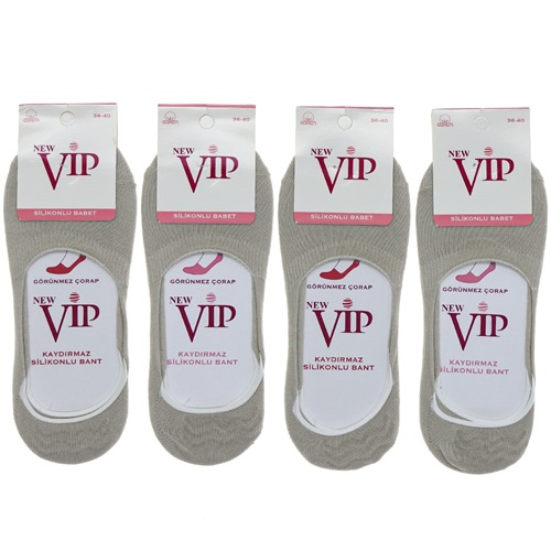 Vip 322 Bayan Likralı Silikonlu Babet Çorap