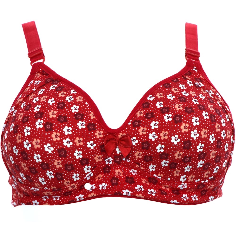 Özd Bayan Telsiz Monokop Desenli Desteksiz Sütyen 75-95 (6 lı)