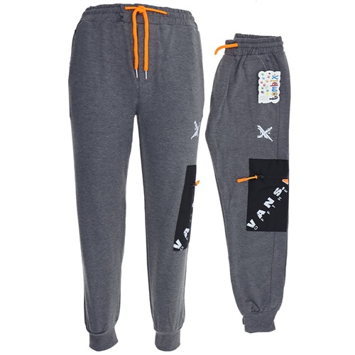 Tombix X Baskılı Kompakt Penye Kargo Cep Paça Lastikli Erkek Çocuk Eşofman Alt 13-16 Yaş