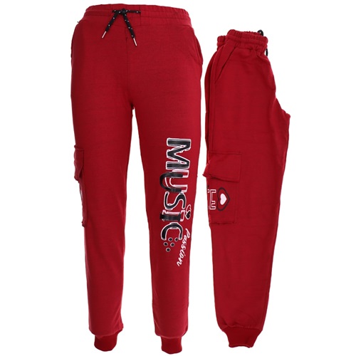 Babılcıx 244103-1 Kız Çocuk Dejenere Sağ Kom. Cepli Music Bas. Eşofman Alt 5-8 Yaş