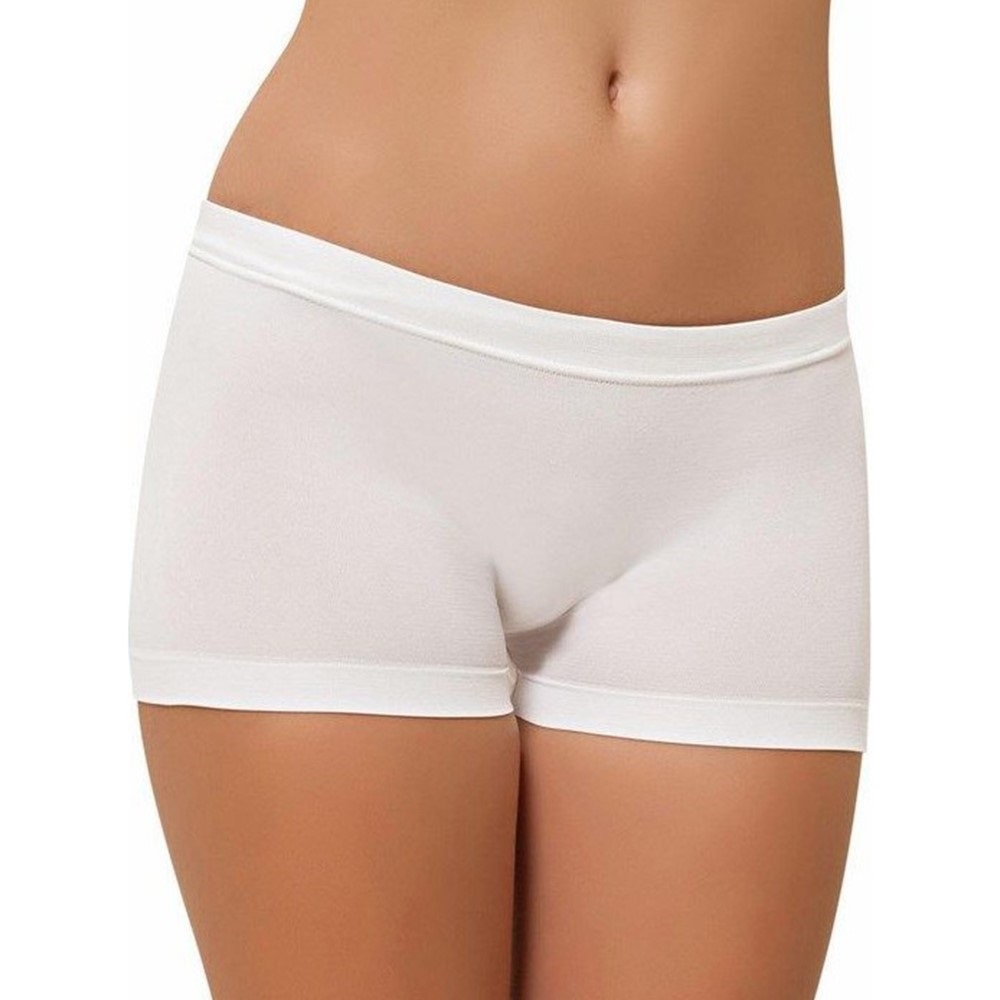 Nbb 2008 Bayan Taktel Dikişsiz Mini Şort - Beyaz - S