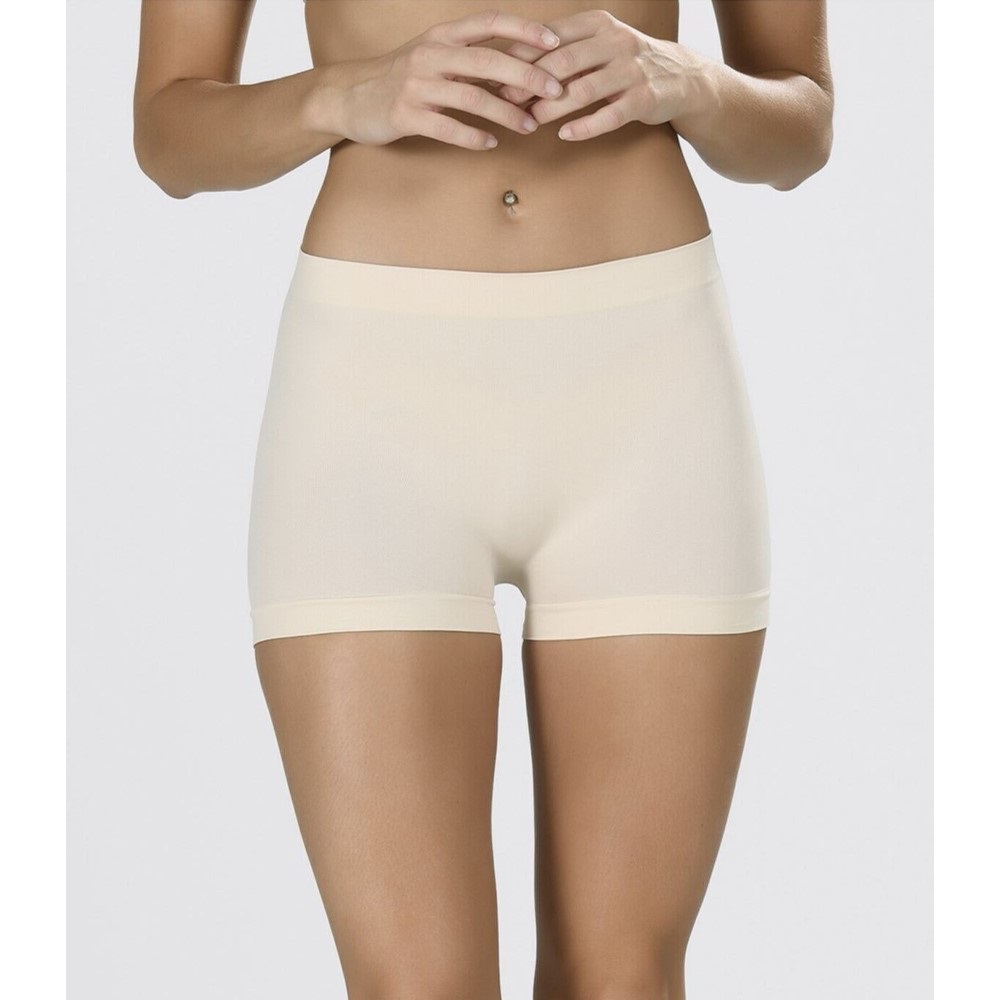 Nbb 2008 Bayan Taktel Dikişsiz Mini Şort - Ten - L