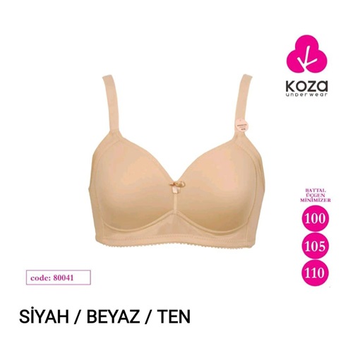 Koza 80041 Bayan Penye Minimizer Battal Toparlayıcı Sütyen 100-110 - Beyaz - 100-105-110