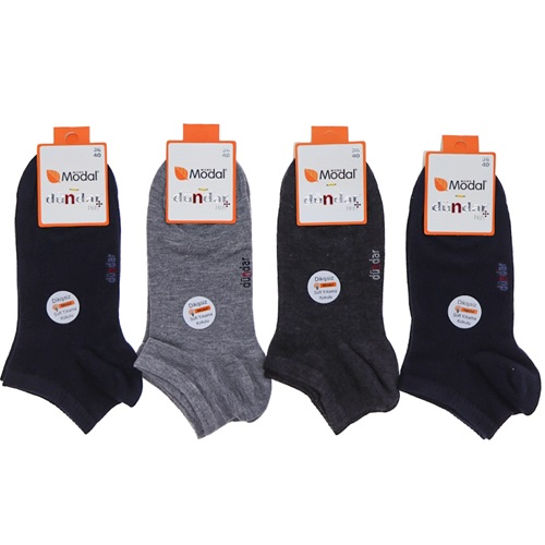 Dündar 4506 Bayan Modal Dikişsiz Soft Y. Kokulu Patik Çorap - Karışık Renk