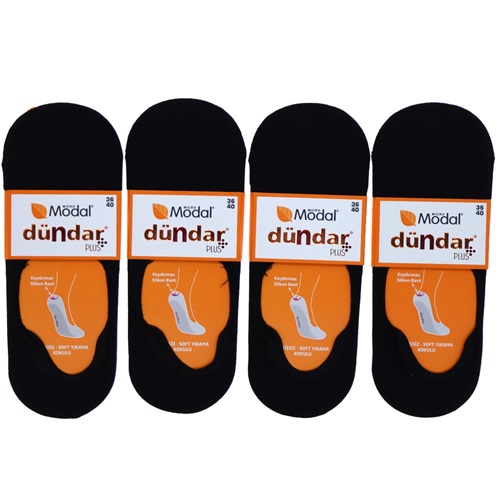 Dündar 6913 Bayan Modal Dikişsiz Soft Y.Kokulu Babet Çorap - Siyah