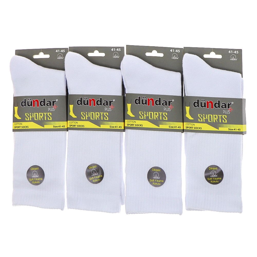 Dündar 7101 Erkek Dikişsiz Soket Havlu Tenis Spor Çorap - Siyah