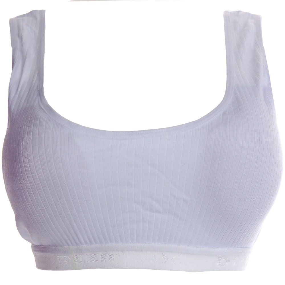 Deza 5042 Bayan Raporlu Ribana Kalın Askılı Pedli Büstiyer - Beyaz