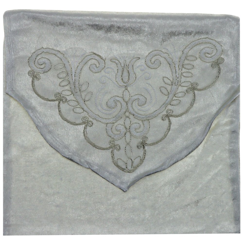 ÖFG Kadife İncili Zarf Bohça - Ekru - STANDART