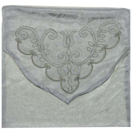 ÖFG Kadife İncili Zarf Bohça - Ekru - STANDART